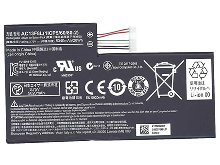 5340mAh Batteria PC Portatile ACER Iconia Tab A1-A810